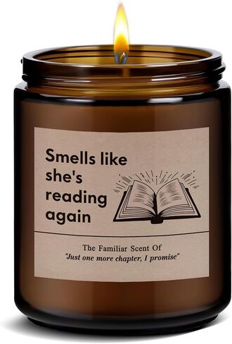 Funny Reading Gifts for Book Lovers, Bookish Gift for Readers - Women Christmas, Birthday Gifts for Librarian or Writers - Lavender Candle in Saudi Arabia