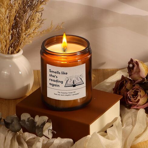 Funny Reading Gifts for Book Lovers, Bookish Gift for Readers - Women Christmas, Birthday Gifts for Librarian or Writers - Lavender Candle in Saudi Arabia