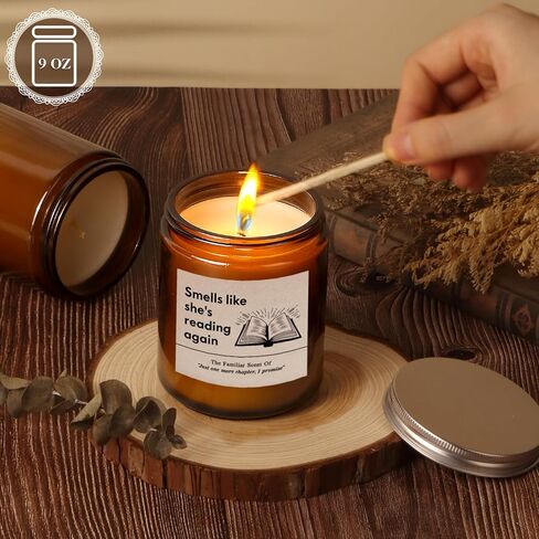 Funny Reading Gifts for Book Lovers, Bookish Gift for Readers - Women Christmas, Birthday Gifts for Librarian or Writers - Lavender Candle in Saudi Arabia