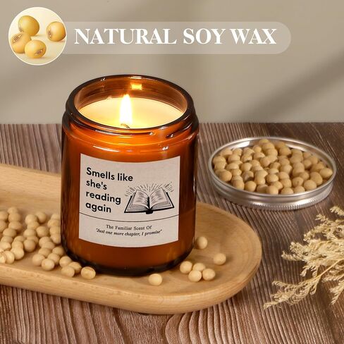 Funny Reading Gifts for Book Lovers, Bookish Gift for Readers - Women Christmas, Birthday Gifts for Librarian or Writers - Lavender Candle in Saudi Arabia