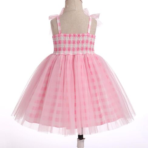 ODASDO Baby Girls Birthday Party Dress Toddler Kids Bowknot Spaghetti Straps Tulle Tutu Princess Dress Pageant Holiday in Kuwait