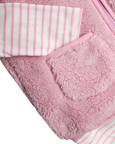 DKNY Girls' Vest Set - 3 Piece Button Down Quilted Puffer Vest Long Sleeve Shirt and Flare Leggings Set (Sizes: 2T-6X) in Kuwait