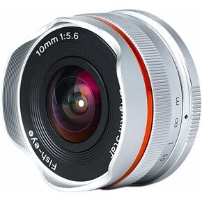 10mm F5.6 Fisheye APS-C Manual Focus for Fujifilm XF Mount Mirrorless Cameras,Ultra-Wide Angle MF Large Aperture Fixed Lens,Fit for XT5,XT4,XT30,XPRO3/1,XT200,XS10,XA7,XE4,XH1(Black)