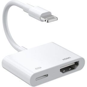 [Apple MFi Certified]Lightning to HDMI,Lightning to HDMI Adapter Cable 2K Lightning to Digital AV Adapter Sync Screen Converter for iPhone iPad iPod on TV Monitor Projector-6.6ft,Plug and Play (Black)