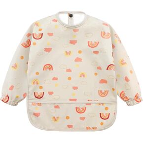 Accmor Long Sleeve Baby Bib, Full Sleeve Bib, Baby Toddler Waterproof Sleeved Bibs Smock, Machine Washable in Kuwait