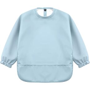 Accmor Long Sleeve Baby Bib, Full Sleeve Bib, Baby Toddler Waterproof Sleeved Bibs Smock, Machine Washable in Saudi Arabia