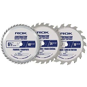 ROK 6-1/2 inch Circular Saw Blade Set, Pack of 3