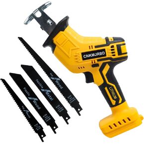 Reciprocating Saw Compatible with DeWalt 20V Battery,Brushless Power Recipro Saw,0-3000 SPM Variable Speed, Tool-free Blade Change, 4 Saw Blades Kit for Wood/Metal/PVC Cutting,(Battery NOT Included)