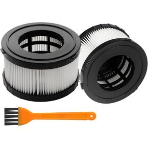 2 Pack HEPA Filter Replacement Compatible with DEWALT Wet Dry Vacuum DC5151H DC515 DCV517 DCV517B-with 1 Cleaning Brushes