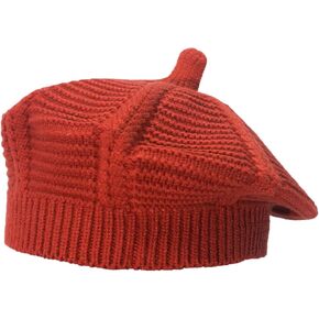 Little Girls Beret Hat French Artist Knit Hat Warm Knitted Beret for Kids Fashion Toddler Baby Beanie (Brown)