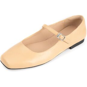 Women Mary Jane Shoes,Slip On Ankle Strap Dress Flat Shoes