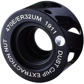 ER32 Dust Chip Extraction Nut for Woodworking Cnc Tool Milling Cutter,CNC Special Dust Removal Nut, Including Wrench (color random)