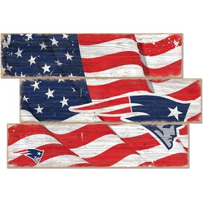 New England Patriots 3-Plank Team Flag