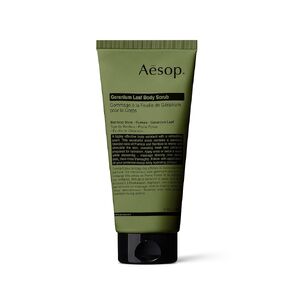Aesop Geranium Leaf Body Scrub (Tube) | 180mL/6.1 oz Body Oil Scrub | Exfoliating Body Scrub for All Skin Types | Paraben-Free, Cruelty-Free & Vegan Lavender Body Scrub