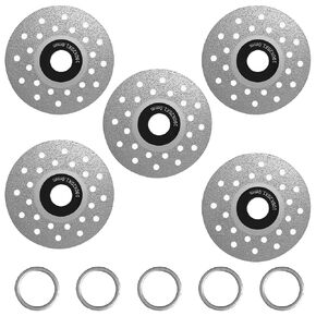 Porous Widened Cutting Blade for Stone Ceramic, 4 Inch Super Thin Porous Blade, Rock Slab and Tile Cutting Grinding disc for Angle Grinder - 5 Pcs
