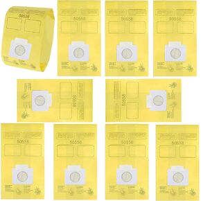 10 Pack 50558 Vacuum Cleaner Bags Replacement Compatible with Kenmore Canister Type C/Q 5055, 50555, 50557, 50558 and Type C-5, C-18, 53292, 200 Series, 400 Series, 600 Series, 700 Series, 800 Series.