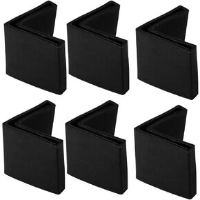 uxcell 40mm x 40mm Angle Iron Foot Pads L Shaped PVC Furniture Desk Leg Caps End Covers Floor Protector Black 6 Pcs