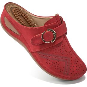 Alicegana Mules for Women Summer Sandals: Slip on Casual Womens Shoes Comfortable Closed Toe Dress Wedge Mule