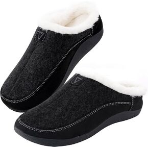 V.Step Orthopedic Slipper with Arch Support, Orthotic Slipper for Plantar Fasciitis Pain Relief,House Slipper for Man Women, Sherpa Lining Bedroom Slipper Shoe Indoor Outdoor Anti-Skid Rubber Sole in Kuwait