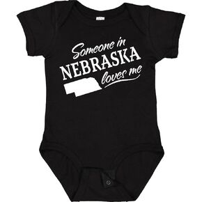 inktastic Someone in Nebraska Loves Me Baby Bodysuit