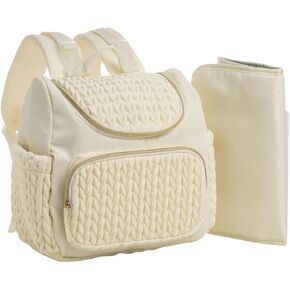 Diaper Bag Backpack with Changing Pad - Stylish Toddler Baby Mini Maternity & Travel Bag with Stroller Straps and Insulated Bottle Bag - Compact Mommy Backpack