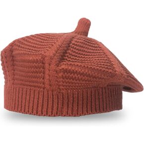Little Girls Beret Hat French Artist Knit Hat Warm Knitted Beret for Kids Fashion Toddler Baby Beanie (Coffee)
