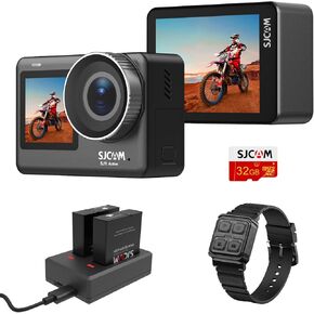 SJCAM SJ11 4K Action Camera, 98Ft Waterproof Underwater, Motorcycle Helmet Camera, OIS+EIS stabilization, Ultra FOV with Active HDR, 5G WiFi, Remote Control Sports Camera with Helmet Kits