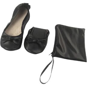 Floerns Women's Foldable Ballet Slippers Roll Up Slip On Travel Purse Shoes