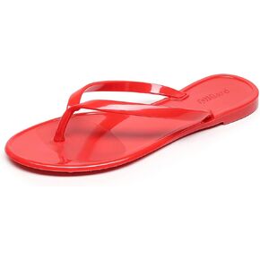 Flip Flops for Women Jelly Sandals Thong Flats Jellies Shoes Clear Slipper Summer Beach Pool Slides Size 10 Slip On Quick Drying Soft