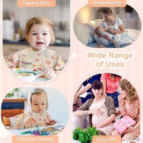 مريلة أطفال بأكمام طويلة من Accmor، مريلة بأكمام كاملة، مريلة للأطفال الصغار بأكمام مقاومة للماء، يمكن غسلها في الغسالة in Kuwait