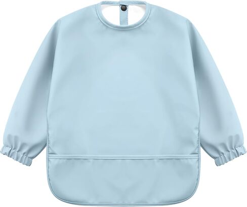 Accmor Long Sleeve Baby Bib, Full Sleeve Bib, Baby Toddler Waterproof Sleeved Bibs Smock, Machine Washable in Kuwait