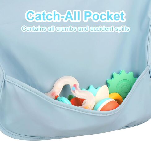 Accmor Long Sleeve Baby Bib, Full Sleeve Bib, Baby Toddler Waterproof Sleeved Bibs Smock, Machine Washable in Kuwait
