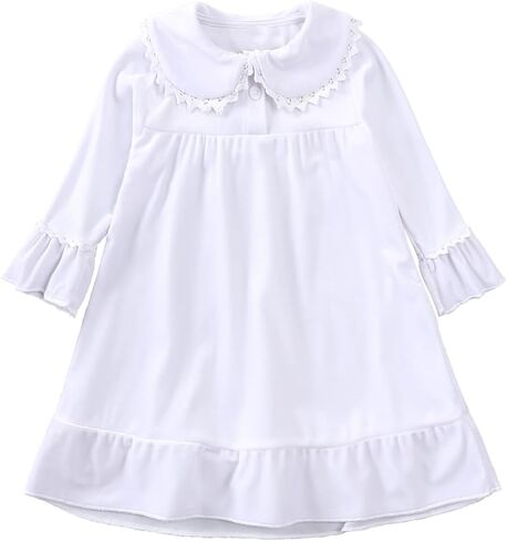 MYGBCPJS Toddler Baby Girl Christmas Dress Little Kids Velvet Warm Long Sleeve Ruffle Princess Skirt Pajamas Sleepwear in Saudi Arabia