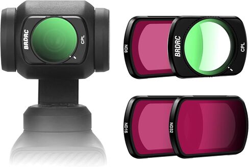 مجموعة مرشحات ND لـ DJI Osmo Pocket 3، 4 عبوات - مرشح عدسة CPL ND8 ND16 ND32 لملحقات الكاميرا DJI Osmo Pocket 3 Creator Combo in Kuwait