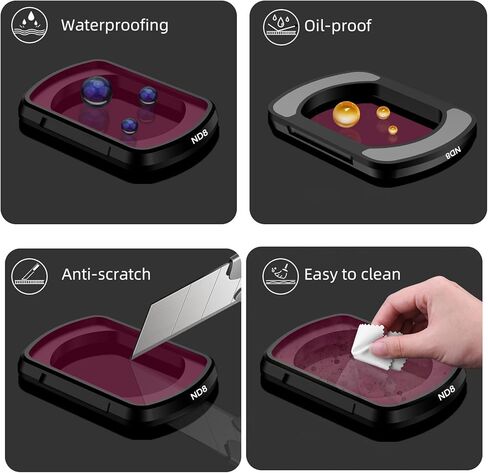 مجموعة مرشحات ND لـ DJI Osmo Pocket 3، 4 عبوات - مرشح عدسة CPL ND8 ND16 ND32 لملحقات الكاميرا DJI Osmo Pocket 3 Creator Combo in Kuwait