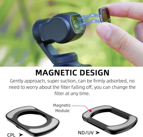 مجموعة مرشحات ND لـ DJI Osmo Pocket 3، 4 عبوات - مرشح عدسة CPL ND8 ND16 ND32 لملحقات الكاميرا DJI Osmo Pocket 3 Creator Combo in Kuwait