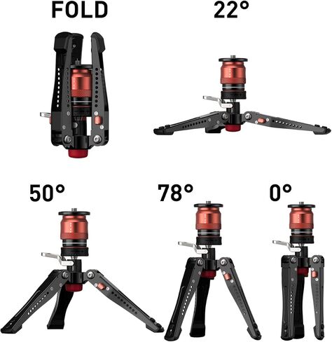 IFOOTAGE Cobra 3 Base-P Tripod,Low Profile Minipod,Pedal Locking Design,Auto Locking Sleeve,360°Smooth Rotation,1/4"&3/8" Screws,Bottom Rubber Foot in Kuwait