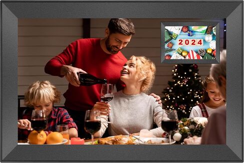 Large Digital Picture Frame 15.6-inch Full HD Electronic Picture Frame, 1920 * 1080 IPS Touch Screen 32GB Storage WiFi Smart Digital Photo Frame Use Mobile Phone Shares Photos and Videos-Wall-Mounted in Saudi Arabia
