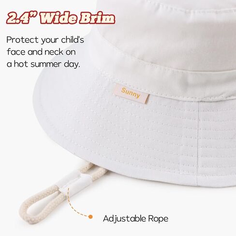 Bamery Baby Toddler Girls Bucket Hat Newborn Sun Hats for Boys Classic Infant Summer UV Protection Hats Kids Beach Cap in Saudi Arabia