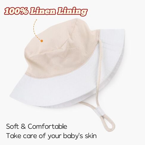 Bamery Baby Toddler Girls Bucket Hat Newborn Sun Hats for Boys Classic Infant Summer UV Protection Hats Kids Beach Cap in Saudi Arabia