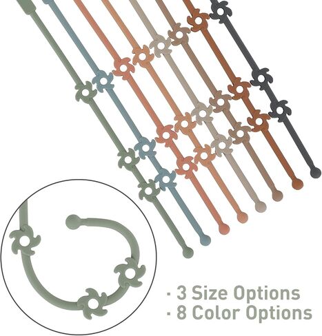 Toy Safety Straps, Silicone Pacifier Clips Sippy Cup Strap Stretchable Adjustable for Strollers, High Chair, Cribs, Hanging Baskets, BPA Free, 2 Pack (Sand+Light Grey) in Saudi Arabia