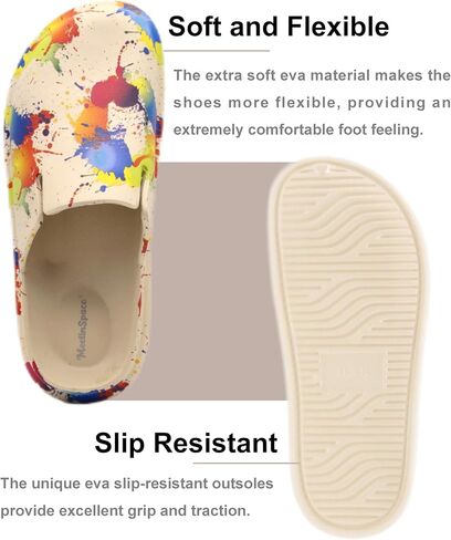 Meetinspace Women Men Unisex EVA Clogs Dupes Wide Round Toe Mules Lightweight Comfortable House Slipper Couples Slip On Shoes in Saudi Arabia