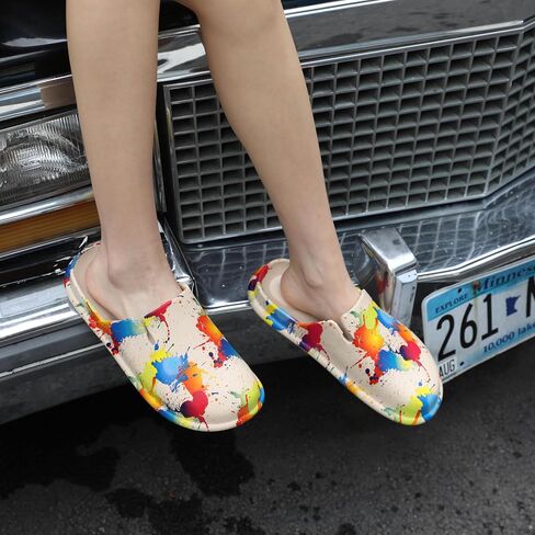 Meetinspace Women Men Unisex EVA Clogs Dupes Wide Round Toe Mules Lightweight Comfortable House Slipper Couples Slip On Shoes in Saudi Arabia