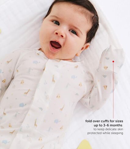 Magnetic Me Boys Modal Magnetic Baby Footie Pajamas | Silky Soft Modal Fabric | Baby Sleepers Available in Sizes PRE - 24M in Saudi Arabia