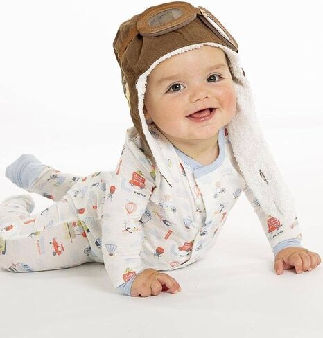 Magnetic Me Boys Modal Magnetic Baby Footie Pajamas | Silky Soft Modal Fabric | Baby Sleepers Available in Sizes PRE - 24M in Saudi Arabia