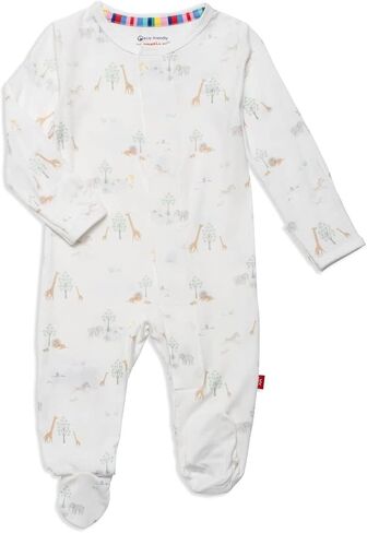 Magnetic Me Boys Modal Magnetic Baby Footie Pajamas | Silky Soft Modal Fabric | Baby Sleepers Available in Sizes PRE - 24M in Saudi Arabia
