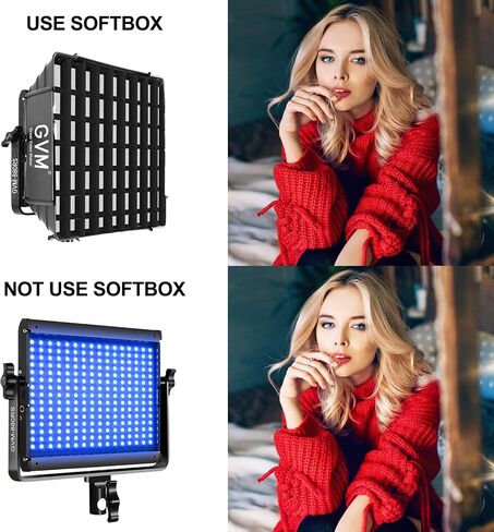 مجموعات إضاءة التصوير الفوتوغرافي GVM RGB مع 3 صناديق سوفت بوكس، وأضواء استوديو 880RS 60 وات مع تحكم بلوتوث، و3 حزم إضاءة فيديو مع 18 مشهد إضاءة، وأضواء لوحة LED لتسجيل الفيديو، 8330lux/0.5M in Kuwait