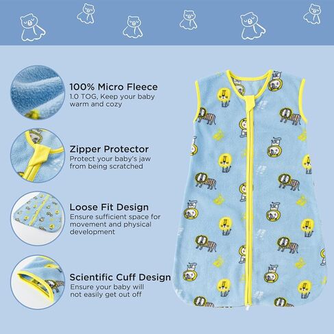 Duomiaomiao Unisex Baby Sleep Sack, Baby Sleeping Bag, Baby Wearable Blanket for Toddler Girls Boys in Saudi Arabia