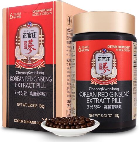CheongKwanJang Korean Panax Red Ginseng Extract 800 Pills, Panax Ginseng Root Powder Pills for Men & Women, Natural Energy Supplements in Kuwait