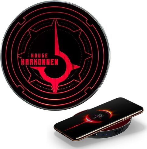 شاحن Star Trek اللاسلكي مع بطارية احتياطية مدمجة للشحن السلكي واللاسلكي عبر USB. شاحن هاتف محمول مع شعار مضاء بالزجاج الملون. هدايا ستار تريك والمقتنيات والأدوات in Kuwait